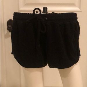 black terry cloth shorts